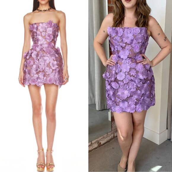 Bronx and Banco Dresses & Skirts - Bronx and Banco Jasmine Maraya Strapless Mini Dress XSmall Lilac Lavender Cockta